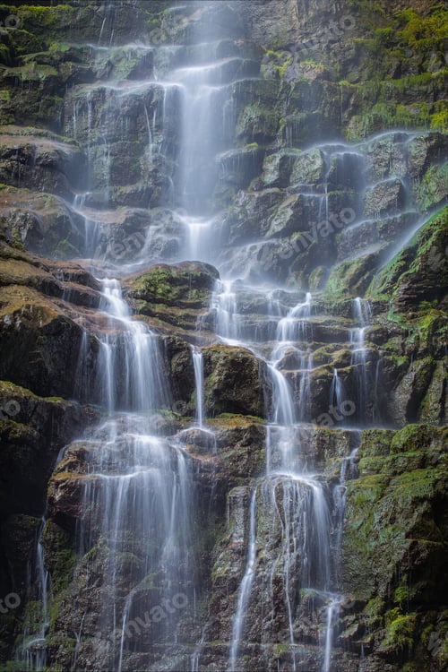 Preview: Close up of a small waterfall in Zeleni vir, Croatia