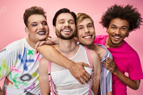 Preview: Celebrating friendship and pride with vibrant expressions in a cheerful atmosphere