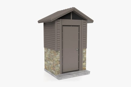 Preview: Outdoor Public Restroom with Stone Foundation