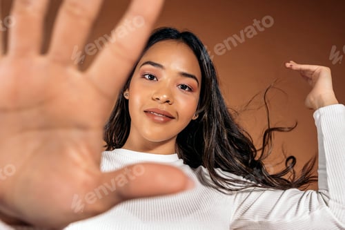 Preview: Happy Girl in Studio Shot