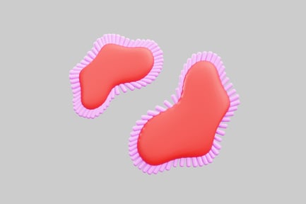 Visualização: Germes cor-de-rosa, células médicas