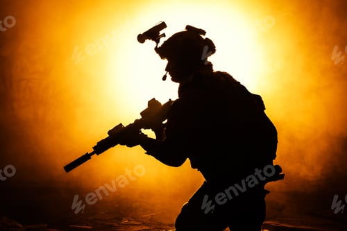 Preview: Black silhouette of soldiers