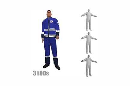 Preview: Figure with tracksuit and corresponding wireframes