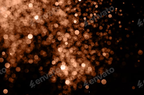 Preview: Festive Christmas and New Year background. Image toned in color of the year 2024 - Peach Fuzz
