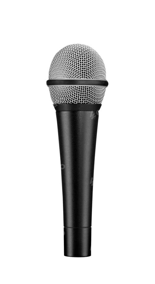 Preview: Musical microphone isolated on white