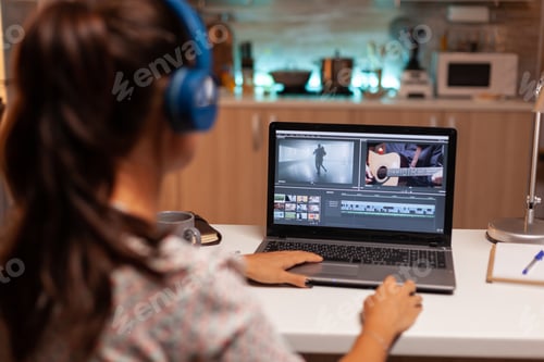 Preview: Filmmaker editing video footage