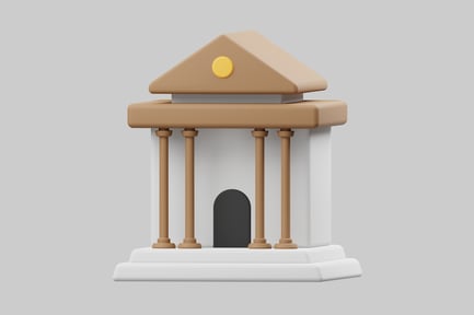 Vista previa: Edificio del ayuntamiento, estilo caricaturizado