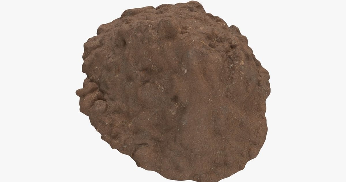 Dirty Pile Medium, Brown Rock with Irregular Shape and Rough Texture 3D ...