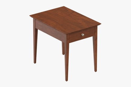 Preview: Wood Side Table with Drawer