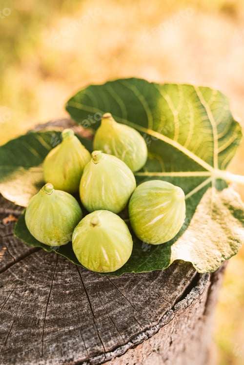 Fresh Figs on a Rustic Wooden Cutting Board