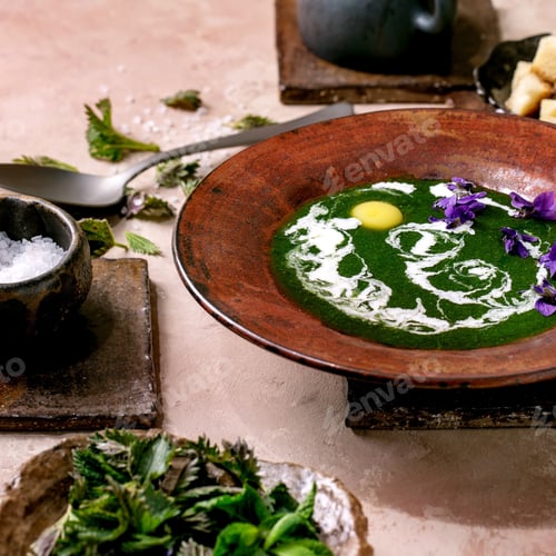 Preview: Spring herbasl nettle puree soup