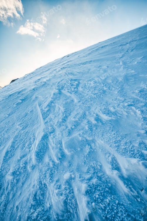 Preview: Snowy summit mountain in blizzard