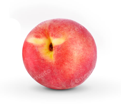 Preview: Peach with isolated on white background