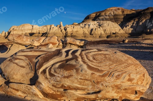 Strange Rock Formations in Desert Landscape during Daytime