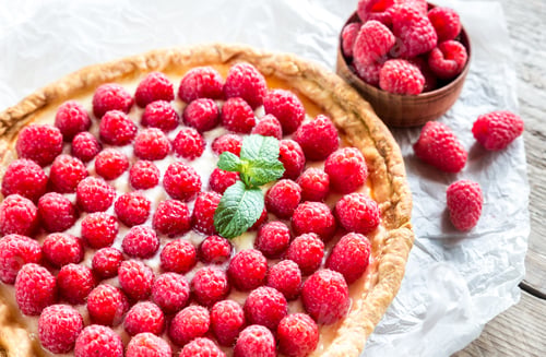 Preview: Raspberry tart with custard