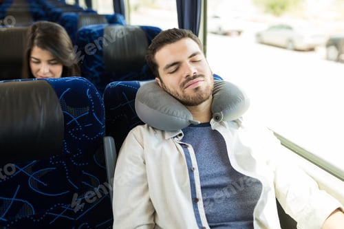 Preview: Tired Traveler On Bus Ride