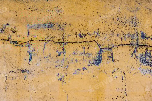 Preview: Cracked yellow wall