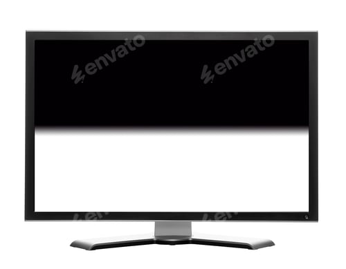 Preview: Computer monitor isolated on white
