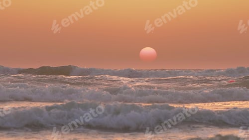 Preview: Sun Shine Above Sea Ocean During Sunset