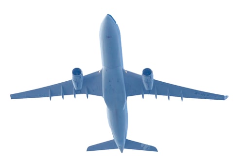 Preview: Airplane on A White Background