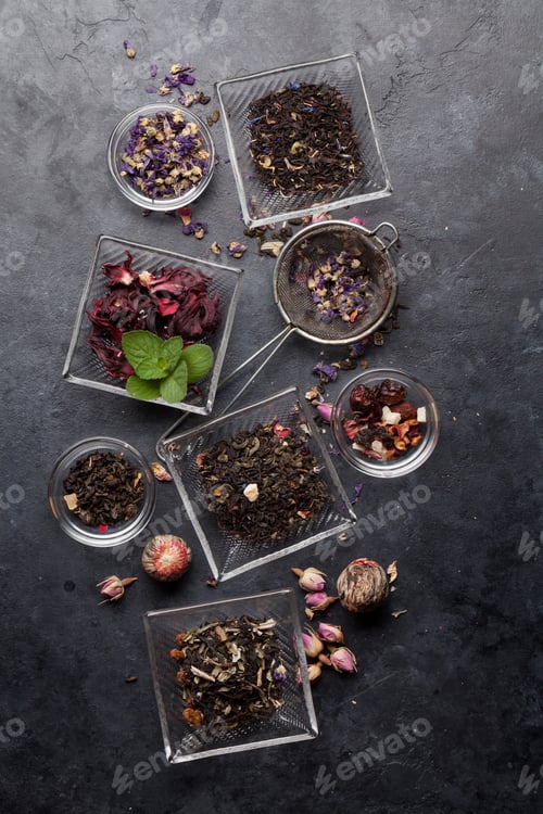 Preview: Set of herbal and fruit dry teas