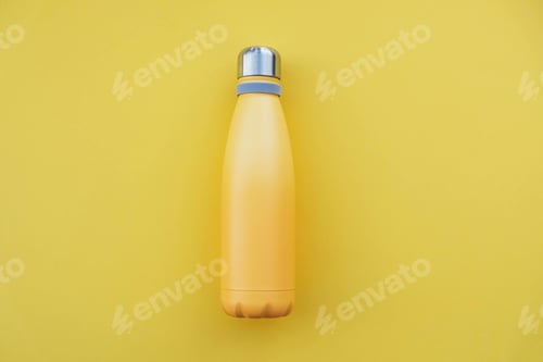 Preview: Yellow Water Bottle on Yellow Background