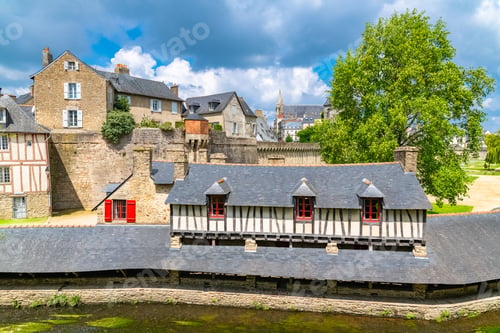 Preview: Vannes, medieval city in Brittany, old wash house i