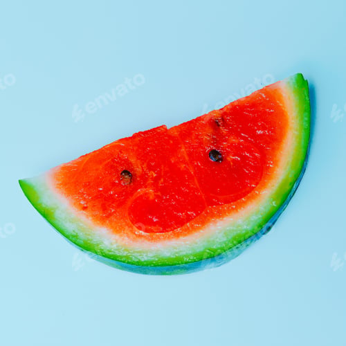 Preview: Fresh Watermelon minimal art design. Modern flat lay