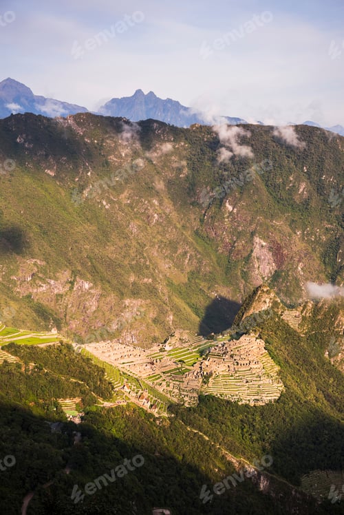 Preview: Machu Picchu Inca ruins seen from Sun Gate (Inti Punku or Intipuncu), Cusco Region, Peru, South Amer
