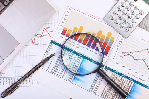 Preview: Image Of A Businessman Workplace With Papers