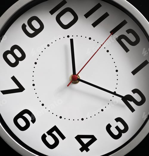 Preview: Close-up of the clock face, the concept of time management, time planning.