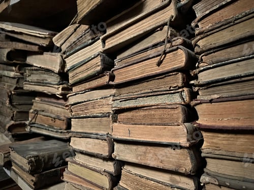 Preview: Stacks Of Dilapidated Old Books