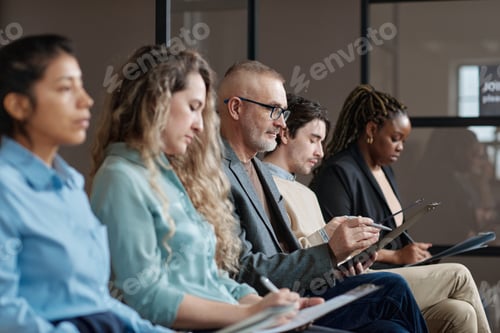 Preview: Group of candidates coming to job interview