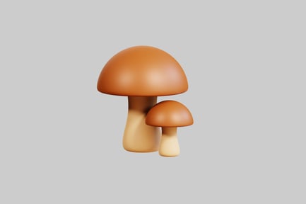 Vorschau: Glänzende Champignons mit abgerundeten Kappen