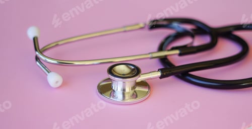 Preview: Stethoscope on a pink background