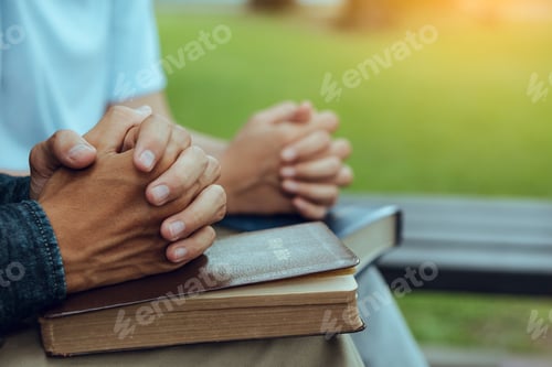 Preview: couple are reading bible,praying and worship god.