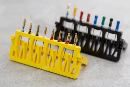 Preview: Files for orthodontics, closeup dental tools.