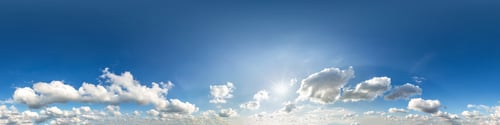 Preview: Seamless hdri panorama 360 degrees angle view blue sky with beautiful fluffy