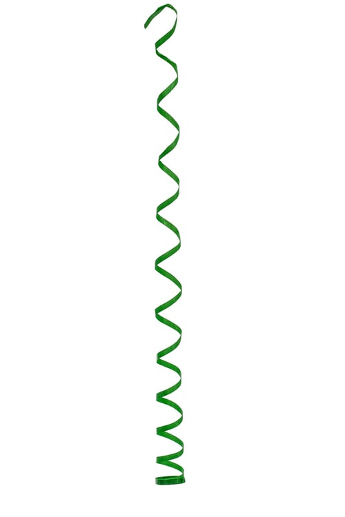 Preview: Green streamer, isolated on a white background