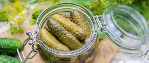 Preview: preservation of fresh house cucumbers. Selective focus.