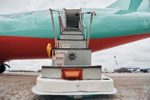 Preview: Doors into the small private plane. Parked at daytime