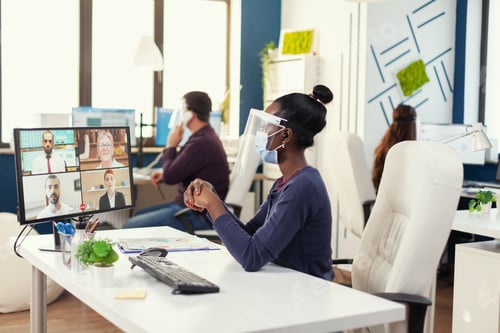 Preview: African entrepreneur having a video conference