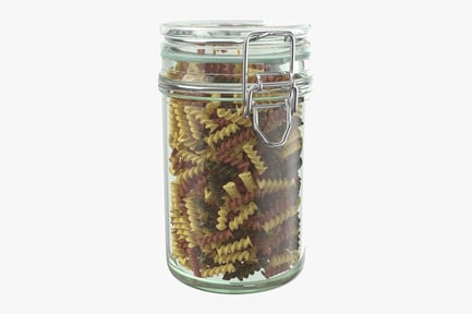 Preview: Glass Jar with Tri-Color Fusilli Pasta