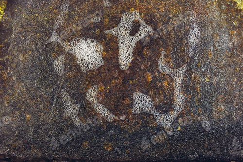 Preview: Suds And Rust Metal Plate Texture. Cleaning The Surface Of Dirt