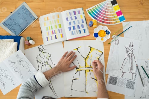 Preview: Coloring fashion sketch