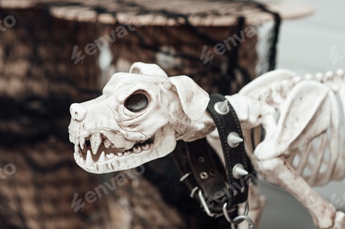 Preview: Party decoration spooky dog skeleton for Halloween holiday
