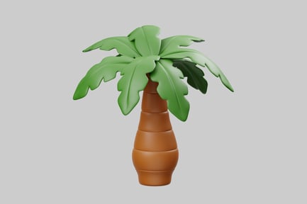 Preview: Cartoon palm tree asset