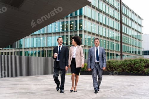 Preview: Business people meeting in a business park