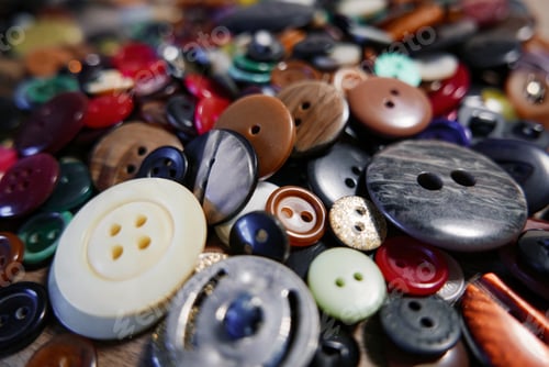 Preview: Close-up shot of colorful buttons.