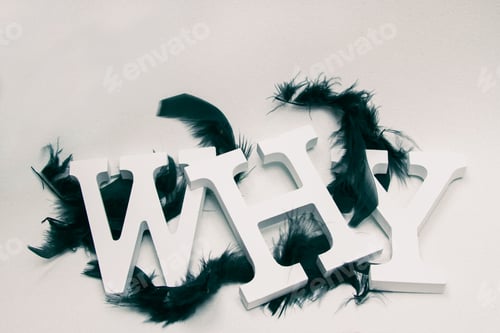 Preview: Why word with white letters against white background